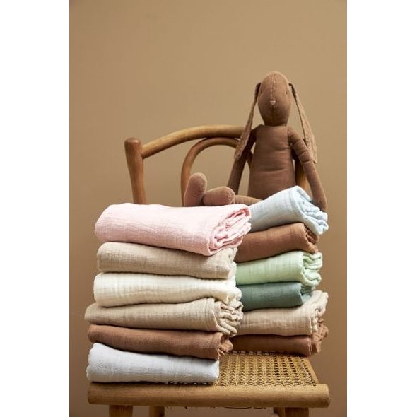 MEYCO MUŠELÍNOVÉ PLENY 2-BALENÍ LIGHT BLUE/TOFFEE - ZAVINOVACÍ PLENY / OSUŠKY VELKÉ - PŘEBALOVÁNÍ