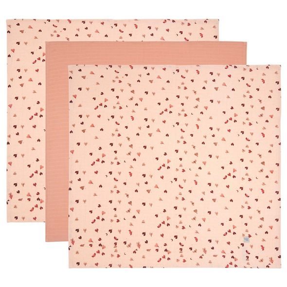 BEBE-JOU MUŠELÍNOVÁ PLENKA 70X70CM SET 3KS SWEET BUTTERFLY - LÁTKOVÉ PLENY SKLÁDANÉ - PŘEBALOVÁNÍ