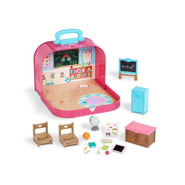 LI'L WOODZEEZ SADA V KUFŘÍKU ŠKOLA - DOPLŇKY PRO FIGURKY - PRO DĚTI