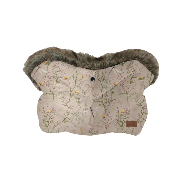 KIKKABOO RUKAVICE NA KOČÁREK LUXURY SECRET GARDEN BEIGE - RUKÁVNÍKY NA KOČÁREK - KOČÁRKY A PŘÍSLUŠENSTVÍ