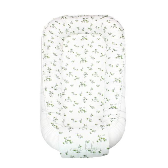 ENIE BABY HNÍZDEČKO GREEN LEAVES /WHITE - HNÍZDEČKA - SPINKÁNÍ