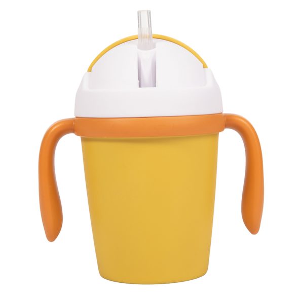 BO JUNGLE HRNÍČEK SE SLÁMKOU CPLA OCHRE - DĚTSKÉ HRNEČKY - KRMENÍ