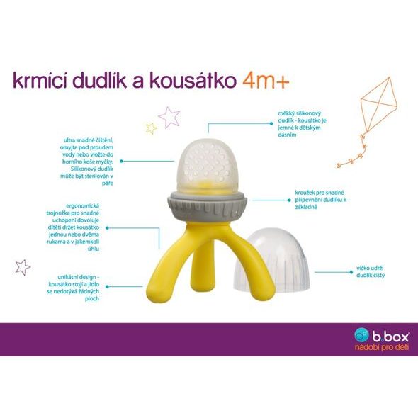 B.BOX KRMÍCÍ DUDLÍK A KOUSÁTKO - SVĚTLE MODRÉ - KRMÍCÍ SÍŤKY - KRMENÍ