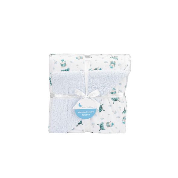 INTERBABY DEKA BERÁNEK & PADÁK + PŘÍTULKA - MODRÁ - DĚTSKÉ DEKY PRO MIMINKA - SPINKÁNÍ