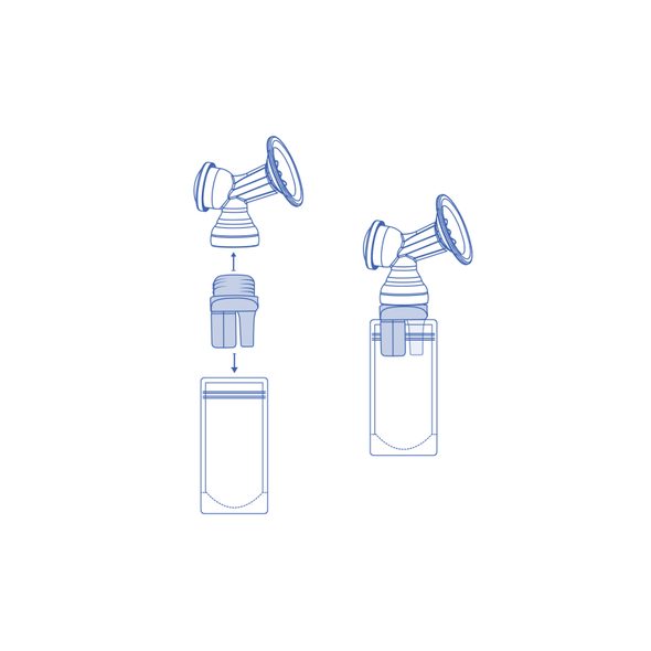 KIKKABOO ADAPTÉRY PRO ODSÁVÁNÍ MATEŘSKÉHO MLÉKA DO SÁČKU 2 KS - NÁHRADNÍ DÍLY K ODSÁVAČKÁM - KRMENÍ