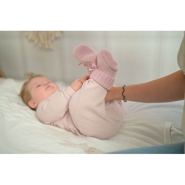 LODGER SLIPPER FOLKLORE MERINO WOOL TAN 0 - 6 MĚSÍCŮ - KOJENECKÉ CAPÁČKY - PRO DĚTI