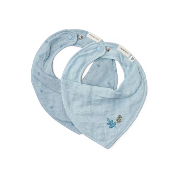 LITTLE DUTCH BRYNDÁČEK BANDANA 2 KS PURE DENIM BLUE - BRYNDÁKY - KRMENÍ