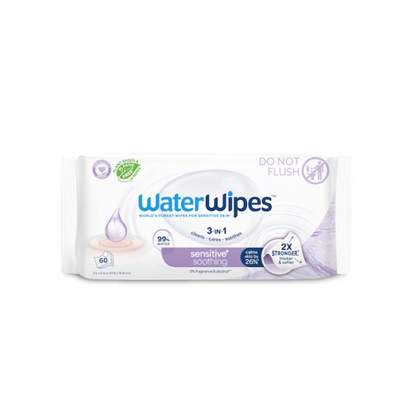 WATERWIPES UBROUSKY VLHČENÉ SOOTHING CLEAN 3IN1 60 KS - VLHČENÉ UBROUSKY - PŘEBALOVÁNÍ