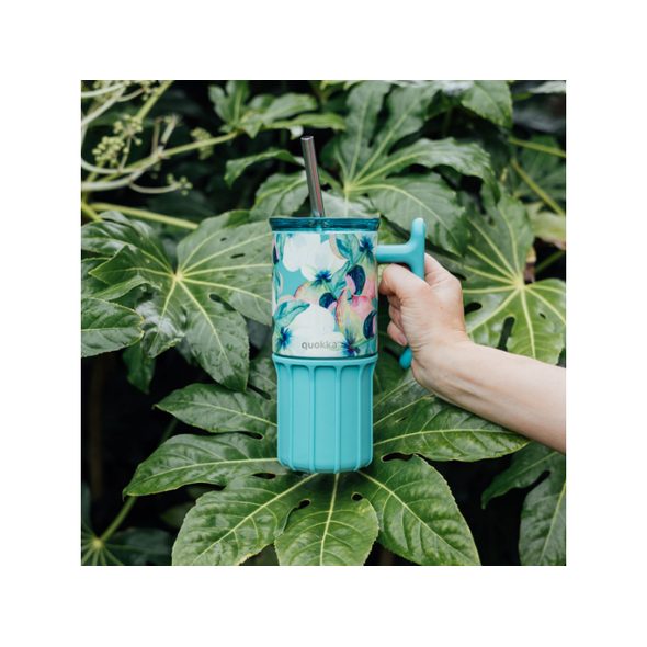 QUOKKA NEREZOVÝ TERMOHRNEK S BRČKEM UMI WATERFALL GARDEN 720 ML - TERMOOBALY A TERMOSKY - KRMENÍ