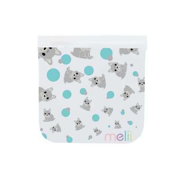 MELII OPAKOVATELNĚ POUŽITELNÉ SÁČKY NA SVAČINU 4KS - BULDOČEK, ŽRALOK - KRABIČKY NA SVAČINU - KRMENÍ