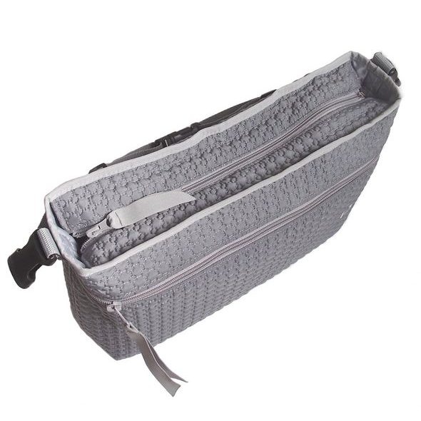 PINKIE ORGANIZÉR SMALL GREY COMB S PŘEDNÍ KAPSOU-L - ORGANIZÉRY A KOŠÍKY - KOČÁRKY A PŘÍSLUŠENSTVÍ