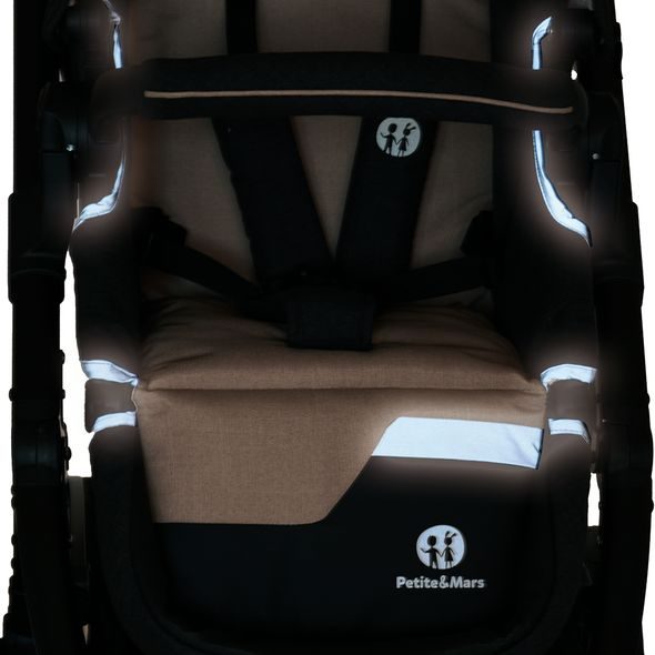 PETITE&MARS VARIO SPORTOVNÍ SEZENÍ BLACK MELANGE - SPORTOVNÍ NÁSTAVBY - KOČÁRKY A PŘÍSLUŠENSTVÍ