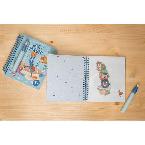 LITTLE DUTCH KNIHA KOUZLENÍ S VODOU JIM & FRIENDS - KNÍŽKY PRO NEJMENŠÍ - PRO DĚTI