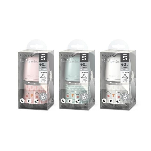 SUAVINEX SUAVINEX | LÁHEV BONHOMIA 150 ML FYZIOLOGICKÁ SX PRO +0 SF - KOJENECKÉ LAHVE - KRMENÍ