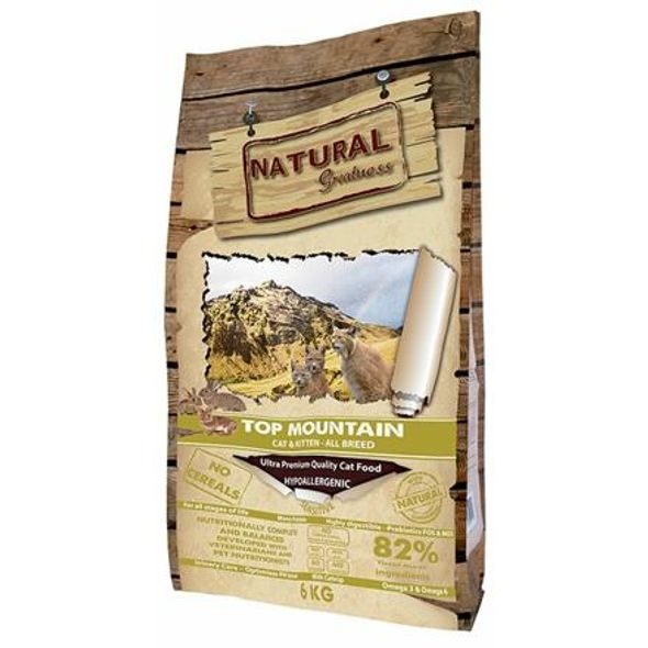 NATURAL GREATNESS NATURAL GREATNESS TOP MOUNTAIN CAT RECIPE /KRÁLÍK/ 600 G - PRO KRÁLÍČKY - CHOVATELSKÉ POTŘEBY MALVÍKZOO