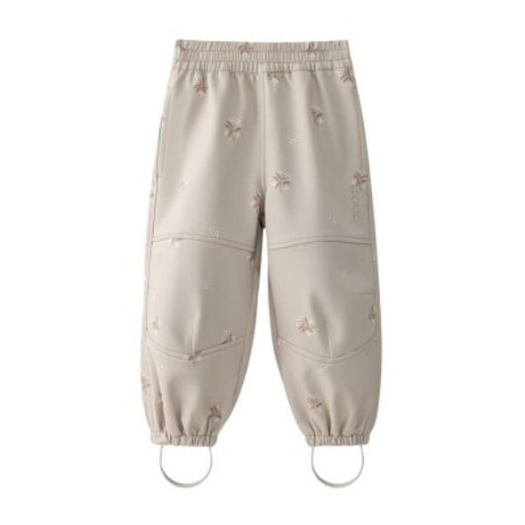 LEOKID SOFTSHELLOVÉ KALHOTY VIC SILVER CLOUD FLOWER VEL. 98 - KALHOTKY A TEPLÁČKY - PRO DĚTI