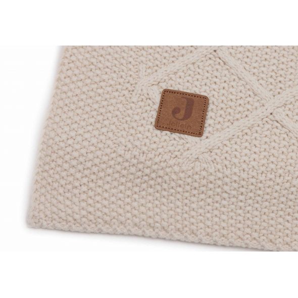 JOLLEIN DEKA 75X100CM CHECK KNIT OATMEAL - DĚTSKÉ DEKY PRO MIMINKA - SPINKÁNÍ