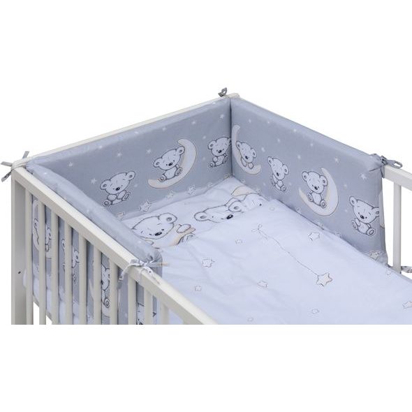 SCARLETT DĚTSKÁ POSTÝLKA S VYNDAVACÍMI PŘÍČKAMI - BÍLÁ - 120X60 CM S KOMPLETNÍ VÝBAVOU TORO RŮŽOVÁ - DŘEVĚNÉ POSTÝLKY - SPINKÁNÍ