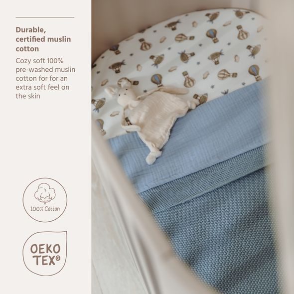 MEYCO MUŠELÍNOVÁ PŘIKRÝVKA 75X100 - JEANS BLUE - DĚTSKÉ DEKY PRO MIMINKA - SPINKÁNÍ