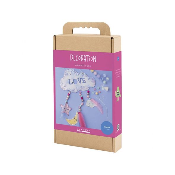 CREATIV COMPANY KREATIVNÍ SADA ZÁVĚSNÁ DEKORACE LOVE - NAVLÉKÁNÍ - PRO DĚTI