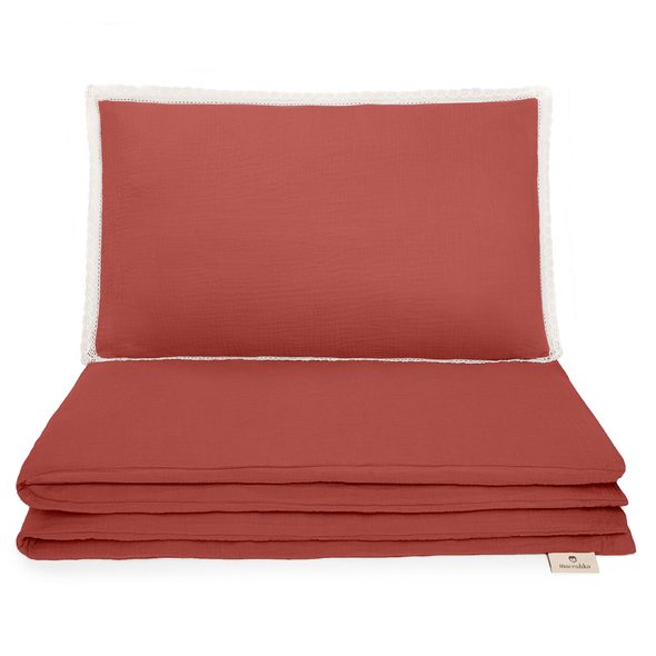 MACESHKA MUŠELÍNOVÉ POVLEČENÍ NATURE S OZDOBNÝM OKRAJEM - POVLEČENÍ DO POSTÝLKY - SPINKÁNÍ