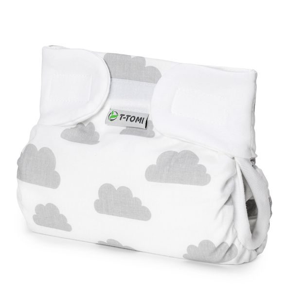 T-TOMI ORTOPEDICKÉ ABDUKČNÍ KALHOTKY - SUCHÝ ZIP GREY CLOUDS (3-6KG) - PLENKOVÉ KALHOTKY - PŘEBALOVÁNÍ