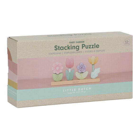 LITTLE DUTCH KVĚTINY SKLÁDACÍ DŘEVĚNÉ FAIRY GARDEN - MOTORICKÉ A HRY - PRO DĚTI