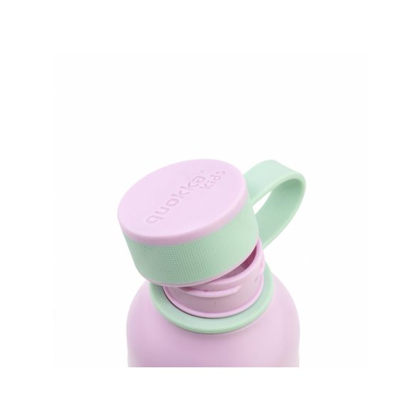 QUOKKA PLASTOVÁ LÁHEV ICE KIDS S POUTKEM FEATHERS 430 ML - SPORTOVNÍ LAHVE - KRMENÍ