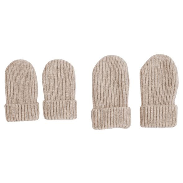 LODGER MITTENS FOLKLORE MERINO WOOL BEIGE 0 - 12 MĚSÍCŮ - RUKAVIČKY, ŠÁTKY, NÁKRČNÍKY - PRO DĚTI