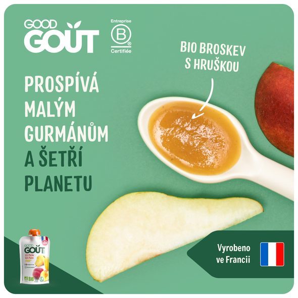 GOOD GOUT BIO BROSKEV S HRUŠKOU (120 G) - EXPIRACE 7.3.2026 - KAPSIČKY - KRMENÍ
