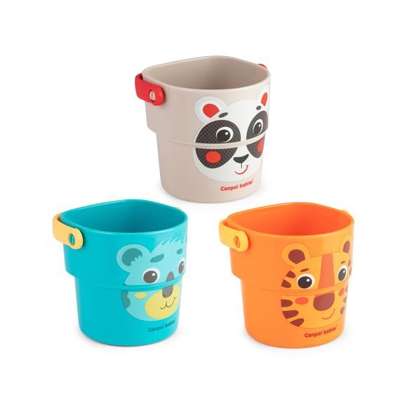 CANPOL BABIES KYBLÍKY DO VODY HELLO LITTLE 3 KS - HRAČKY DO VANY - PRO DĚTI