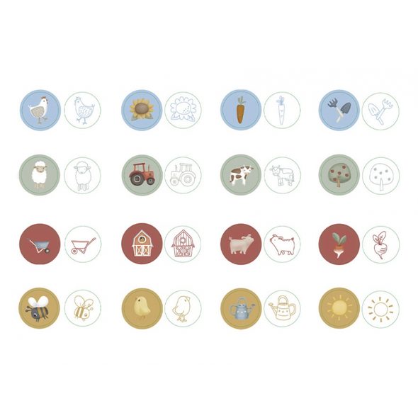 LITTLE DUTCH RAZÍTKA SAMOBARVICÍ 16 KS FARMA - LITTLE DUTCH - PRO DĚTI