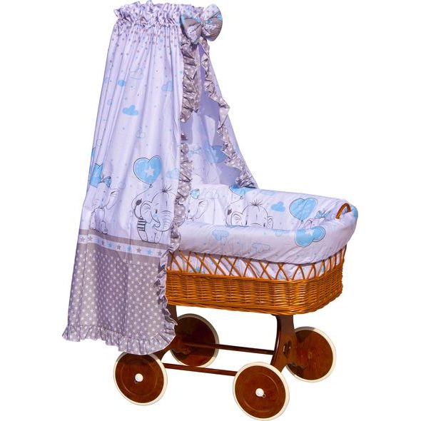 SCARLETT PROUTĚNÝ KOŠÍK NA MIMINKO S NEBESY SCARLETT GUSTO MODRÁ - KOŠÍKY A KOLÉBKY - SPINKÁNÍ