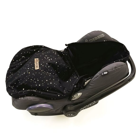 PINKIE BAVLNĚNÝ FUSAK SHINE GOLD BLACK 0-12MĚSÍCŮ - FUSAKY DO KOČÁRKU - KOČÁRKY A PŘÍSLUŠENSTVÍ