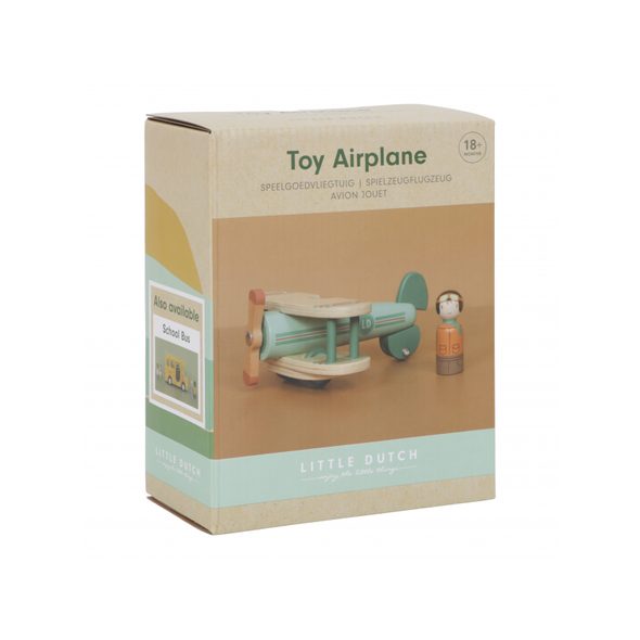 LITTLE DUTCH LETADLO DŘEVĚNÉ - DŘEVĚNÉ HRAČKY - PRO DĚTI