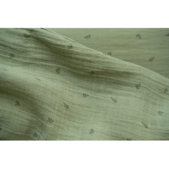 LITTLE DUTCH PLENA ZAVINOVACÍ 120X120 CM S POTISKEM PURE SAGE - LÁTKOVÉ PLENY ALL IN ONE - PŘEBALOVÁNÍ