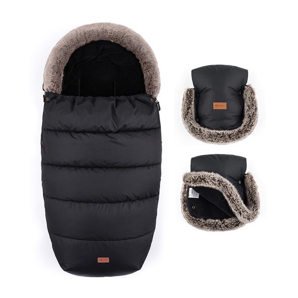 PETITE&MARS SET ZIMNÍ FUSAK COMFY 4V1 + RUKAVICE NA KOČÁREK FURRY ELEGANT CARAMEL - FUSAKY DO KOČÁRKU - KOČÁRKY A PŘÍSLUŠENSTVÍ