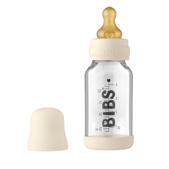 BIBS BABY BOTTLE SKLENĚNÁ LAHEV 110ML - KOJENECKÉ LAHVE - KRMENÍ
