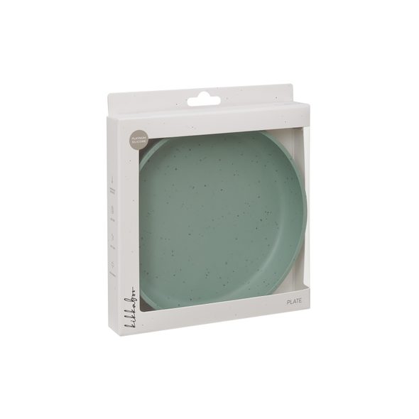 KIKKABOO TALÍŘ PLATINUM SILICONE SAGE - MISKY, TALÍŘKY A PODLOŽKY - KRMENÍ