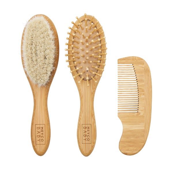 MEYCO SADA BAMBUSOVÝCH HŘEBENŮ - NATURAL - HŘEBÍNKY A KARTÁČKY - KOUPÁNÍ A ZDRAVÍ