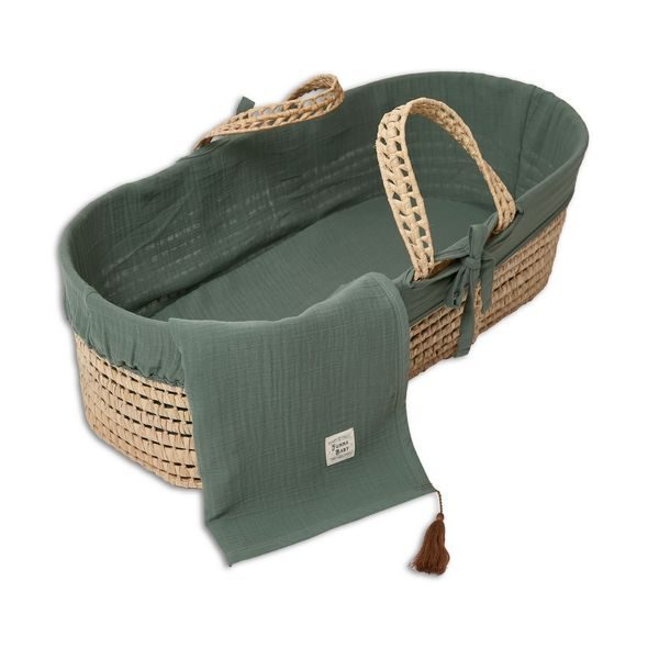 FUNNABABY KOMPLETNÍ MOJŽÍŠŮV KOŠ S VÝBAVOU IVY GREEN - KOŠÍKY A KOLÉBKY - SPINKÁNÍ