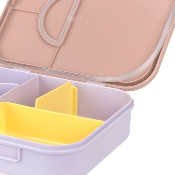 LÄSSIG SVAČINOVÝ BOX BENTO PATTERN PARTY ROSE/LILAC - USKLADNĚNÍ JÍDLA - KRMENÍ