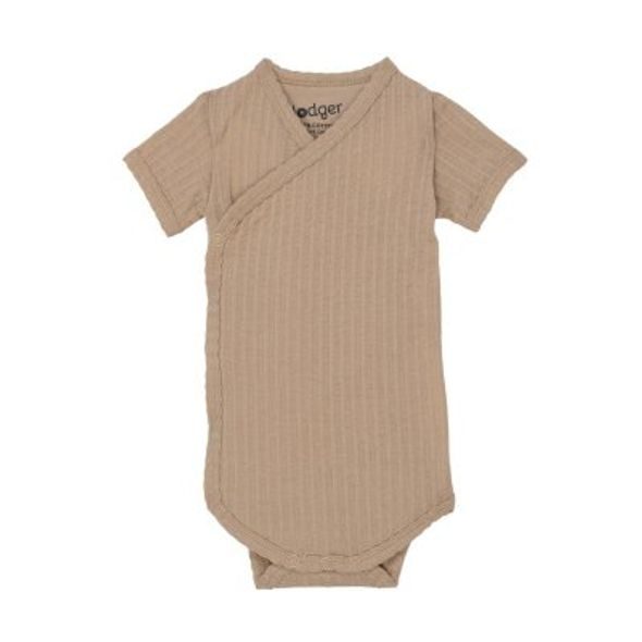 LODGER ROMPER SS SEERSUCKER BEIGE 74 - BODY - PRO DĚTI