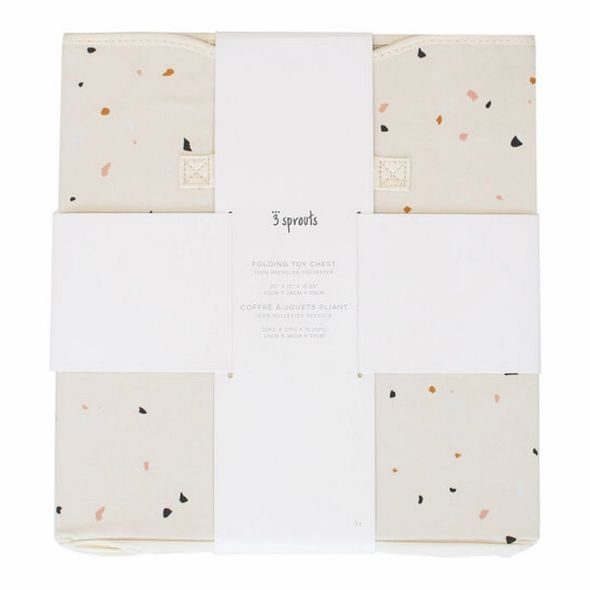 3 SPROUTS TRUHLA NA HRAČKY RECYCLED TERRAZZO/CREAM - BOXY NA HRAČKY - SPINKÁNÍ