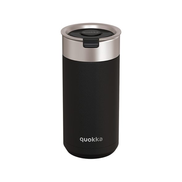 QUOKKA NEREZOVÝ TERMOHRNEK SE SÍTKEM BOOST CARBON BLACK 400 ML - TERMOOBALY A TERMOSKY - KRMENÍ