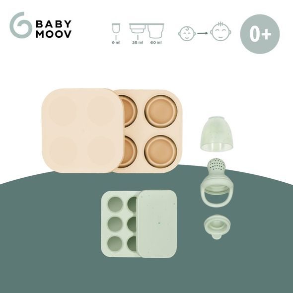 BABYMOOV SADA SILIKONOVÝCH MULTI-DÁVKOVAČŮ NA JÍDLO & FEEDER - KRABIČKY NA SVAČINU - KRMENÍ