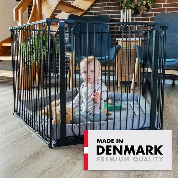 BABY DAN UNIVERZÁLNÍ OHRÁDKA BABYDAN COMBIFIT 5STRANNÁ OHRÁDKA, ČERNÁ - OHRÁDKY - KOUPÁNÍ A ZDRAVÍ