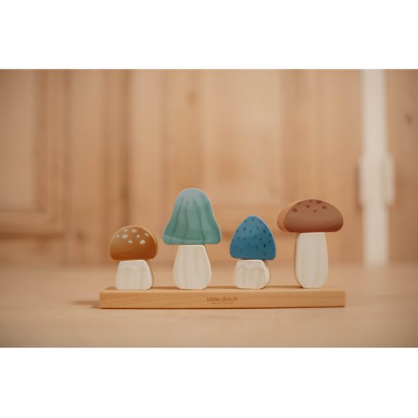 LITTLE DUTCH HOUBY DŘEVĚNÉ SKLÁDACÍ FOREST FRIENDS - MOTORICKÉ A HRY - PRO DĚTI