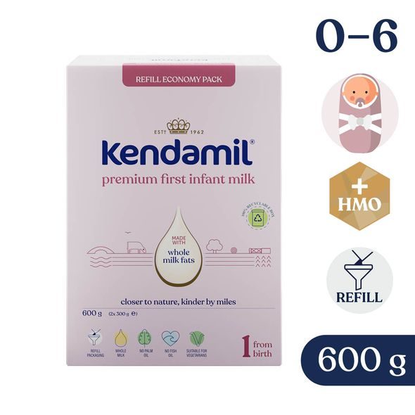 KENDAMIL PREMIUM 1 (600 G) - KOJENECKÁ MLÉKA - KRMENÍ