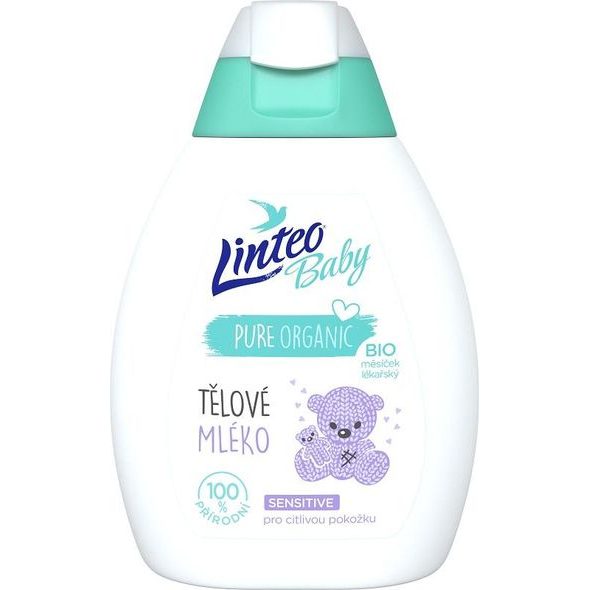 LINTEO BABY DĚTSKÉ TĚLOVÉ MLÉKO S BIO MĚSÍČKEM LÉKAŘSKÝM 250ML - ŠAMPÓNY, KOZMETIKA - KOUPÁNÍ A ZDRAVÍ